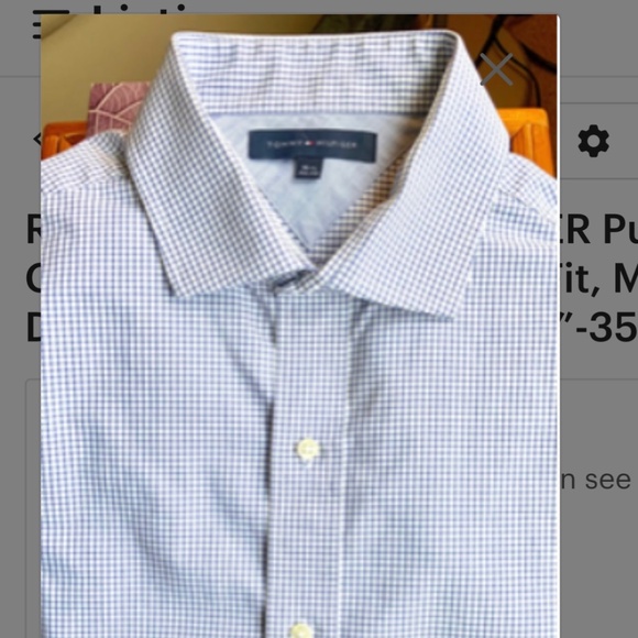Men’s Tommy Hilfiger Shirt 16 1/2” - Picture 1 of 7